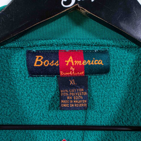 Boss American Script Spell Out Sweatshirt XL VTG 90s Streetwear Hip Hop Skater - Picture 4 of 16